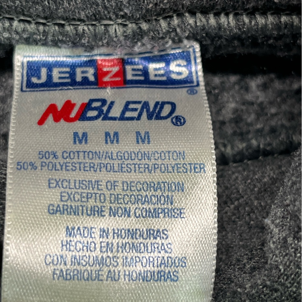 JERZEES NUBLEND HOODIE SWEATSHIRT WOMEN M GRAY PINK DEER HEAD DECAL FRONT/BACK - Picture 4 of 6